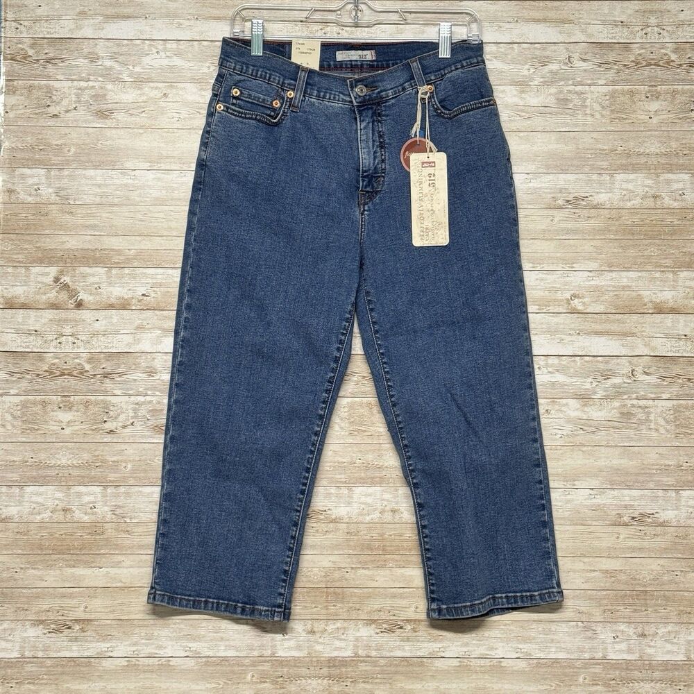 Levis 512 Perfectly Slimming Capri Womens 10 NWT Sits At Waist Flattens Tummy